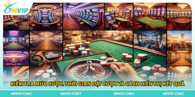 Kiểm tra mức cược, thời gian đặt cược và cách hiển thị kết quả